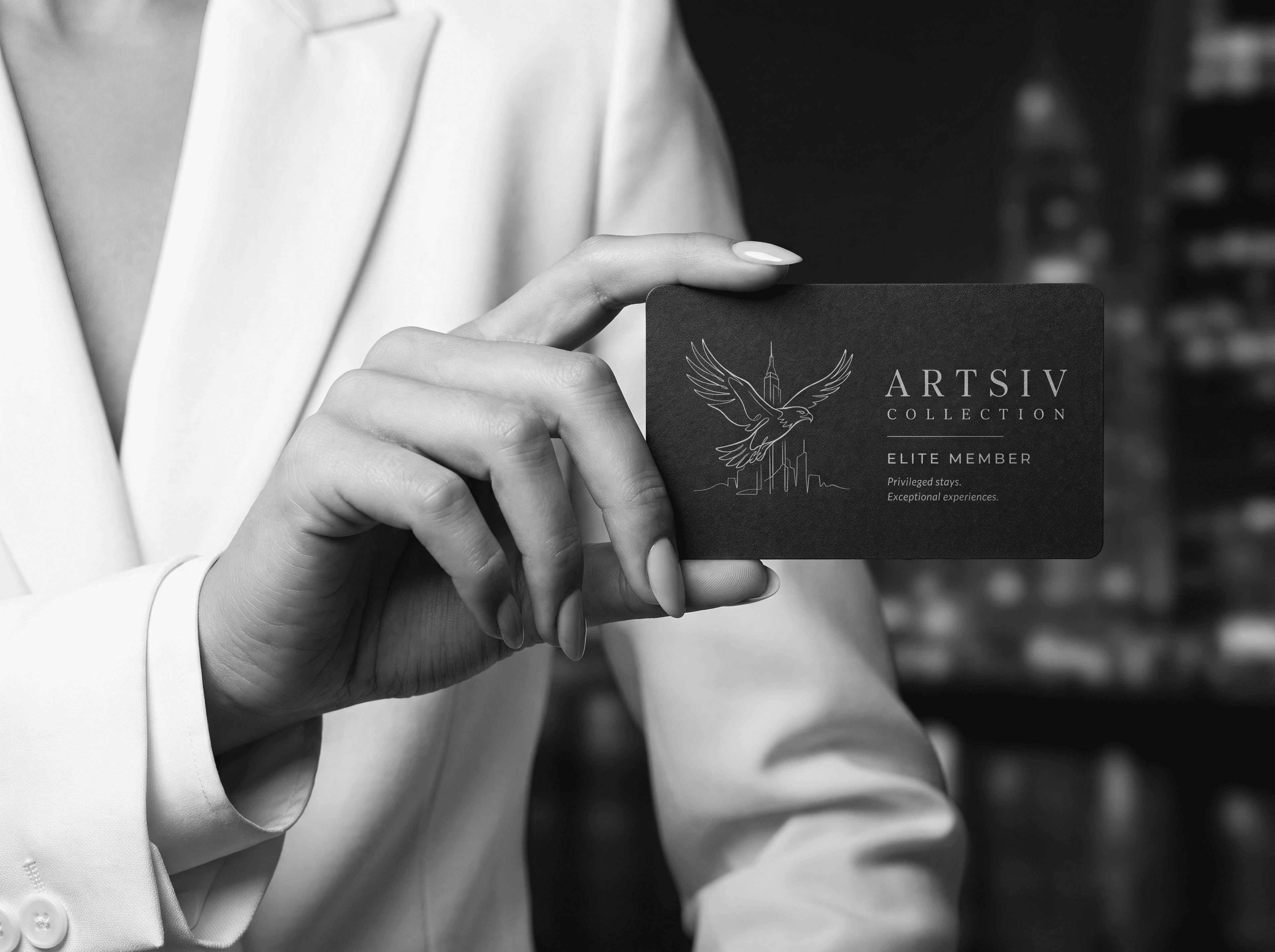 Elite member card held by a guest